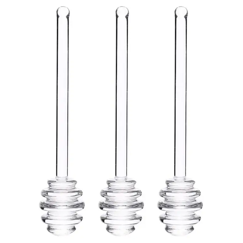 

3Pcs Glass Honey Stirring Rods Honey Stirrer Sticks Honey Wands Solid Honey Stirring Stick Coffee Stirring Stick Jam Stick