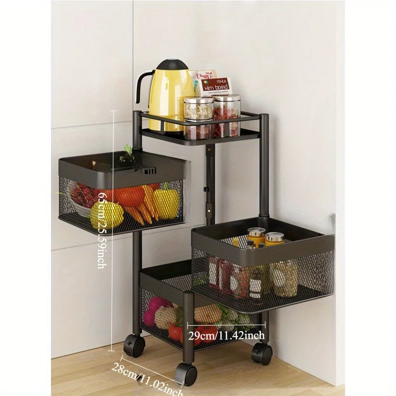 New rotating storage rack multi-function. Household detachable storage basket