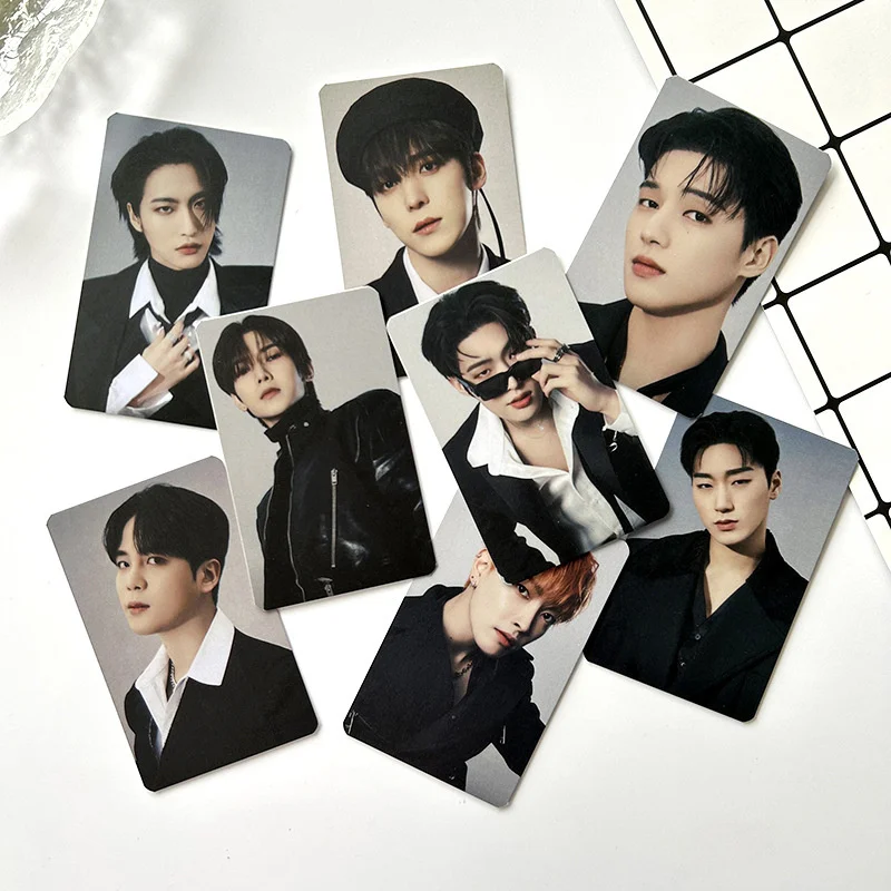 9pcs/set KPOP ATEEZ Album GOLDEN HOUR Part.1 LOMO Card Hongjoong Jongho Support Postcard Photo Card Seonghwa Yeosang Gift Card