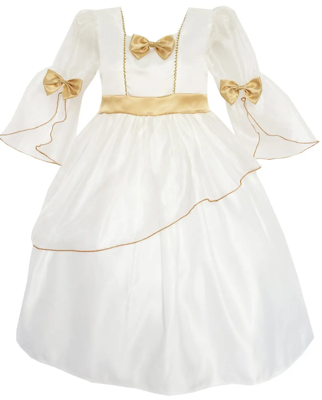 Flower Girl Dress Champagne Bow Tie Tulle Wedding Bridesmaid