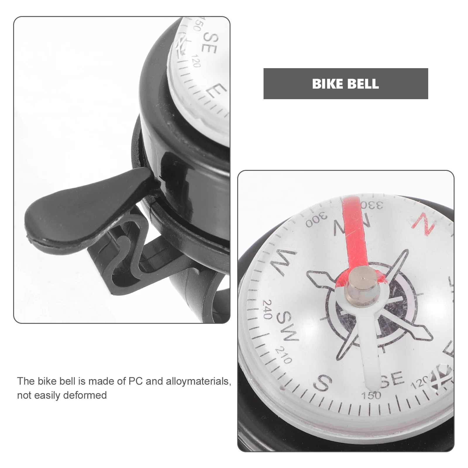 

Portable Compass Bike Bell Multi-Function Practical Road Cycling Bell Suitable for Mountain Road Bikes Bicycle Horn