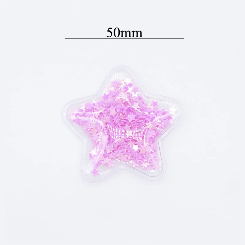 12Pcs 50mm riempimento paillettes Shinng Appliques patch stella per abbigliamento artigianato Cake Topper Decor clip di capelli fai da te ornamento