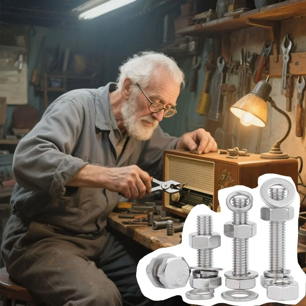 

Flat Washer Hex Bolt Spring Nut Square Neck 304 Stainless Steel Screw Flange Nut Round Head Carriage Screw Metal Working