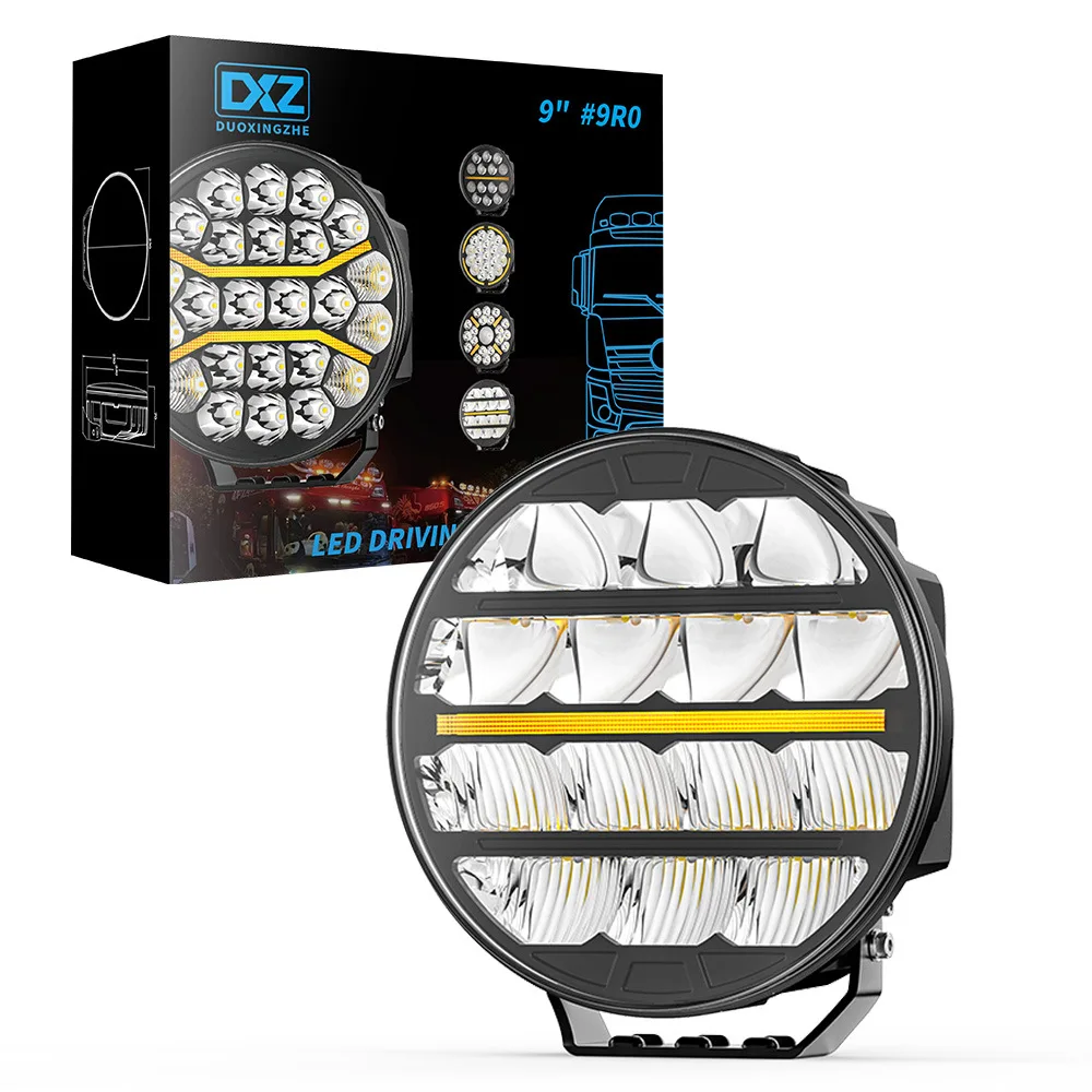 

1PCS 106W 9R05 9-Inch High Power Round LED Work Light Truck Lorry Off-Road Vehicle Spotlight Driving Lamp Auxiliary Lighting