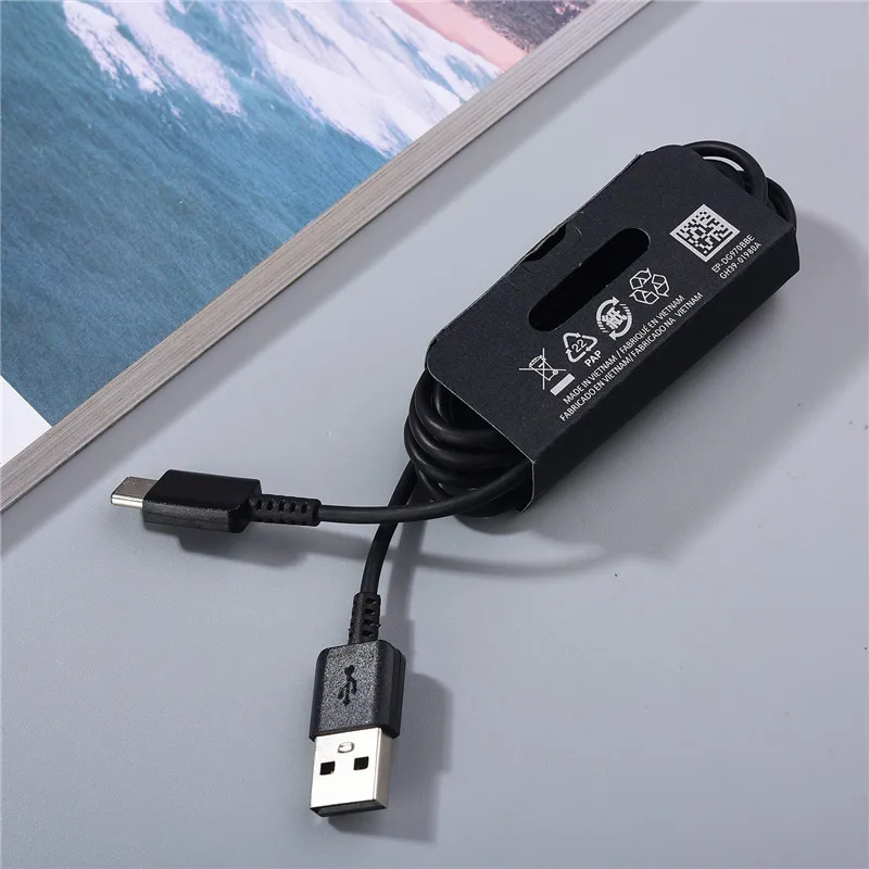 Samsung S10 USB Type C Fast Charging Cable 100CM Quick Charge Line for Galaxy S8 S9 Plus A55 A54 A53 A35 A34 A14 A13 Data Cord