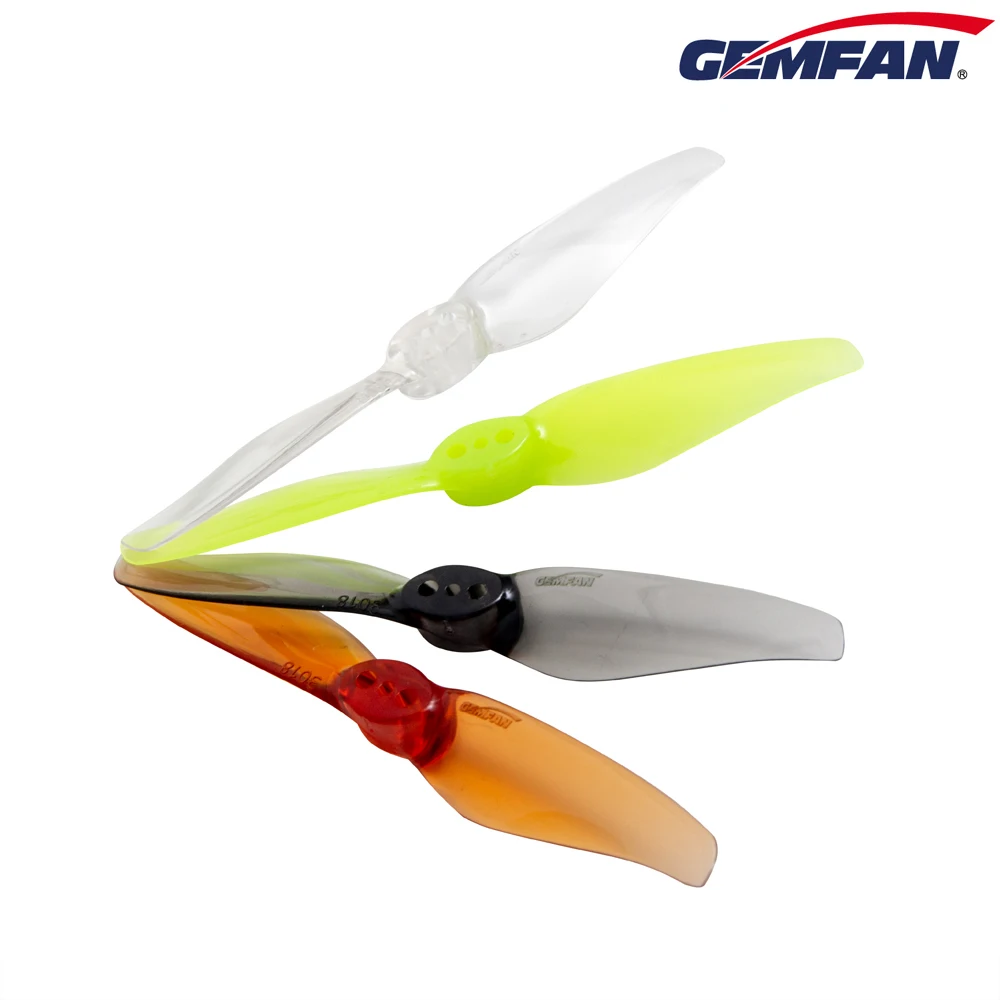 

12Pairs(12CW+12CCW) Gemfan Hurricane 3018 2-Blade Propeller 1.5mm 2mm (Random Color) for RC FPV Freestyle 3inch Toothpick Drones