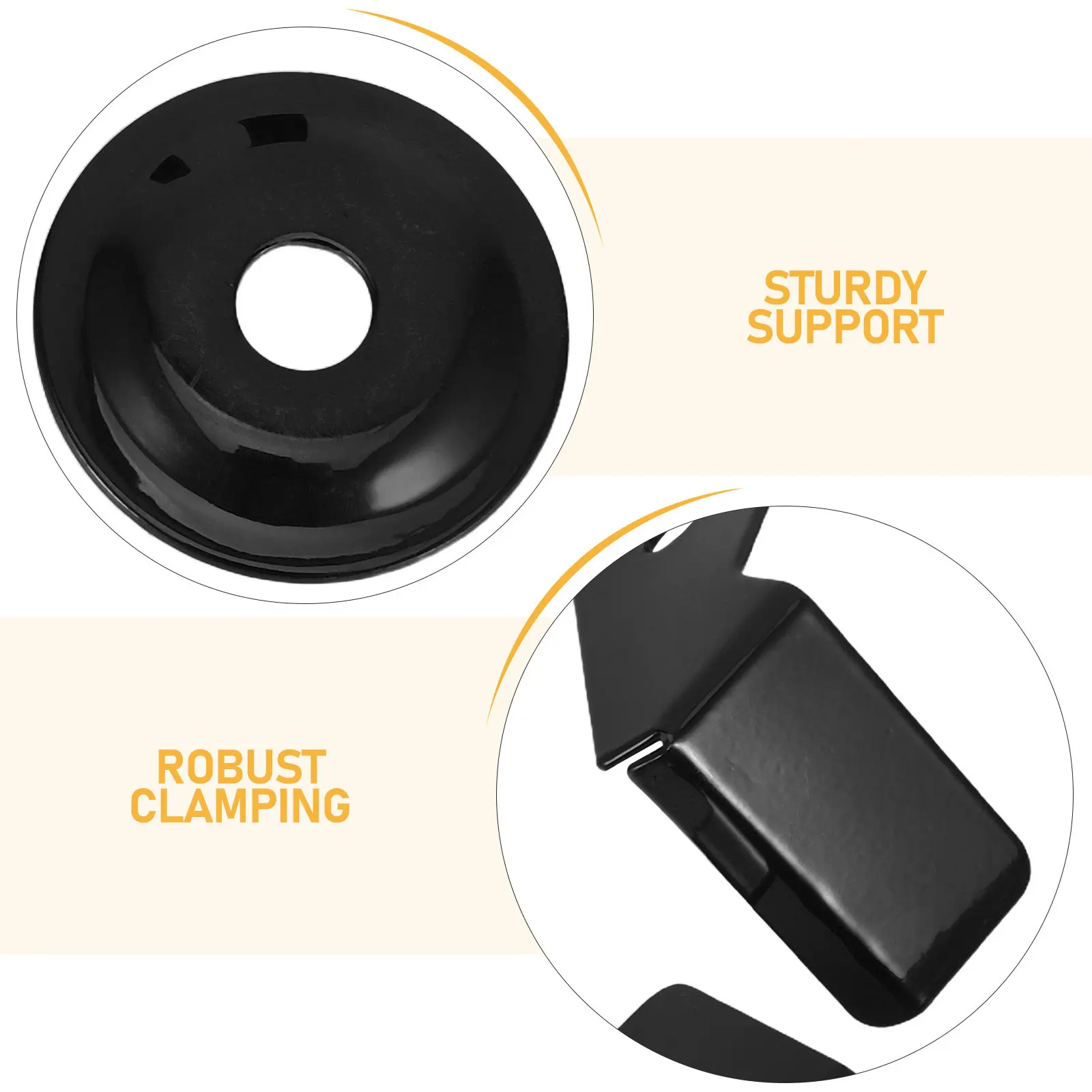 2Pairs Bench Wheel Retainer Tool Rest Bracket Adjustable Flange Heavy Duty Support for 150 200 Type Grinders