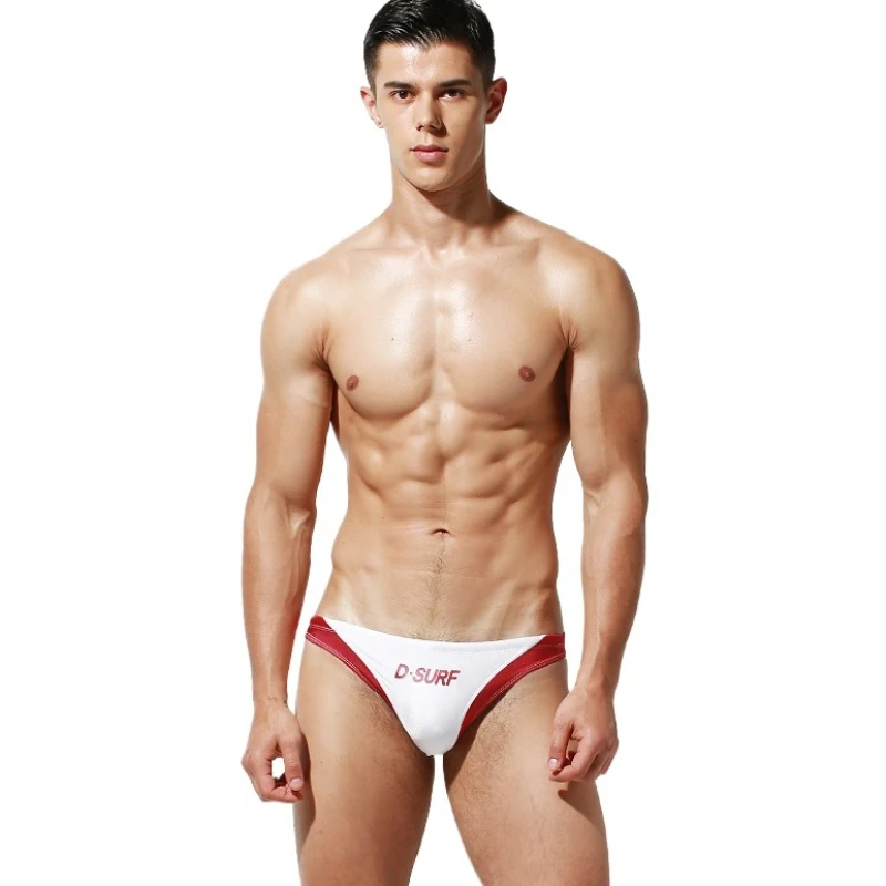 Desmiit Swimwear Men Swim Briefs Slip Sexy Contrast Color Bikini Men's Swimming Trunks Beach Surfing Bathing Suit Man Swimsuits