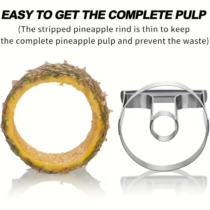 Pineapple Peeler Pineapple Corer Slicer Stainless Steel Fruit Cutter Easy Slicer Peeler Kitchen Gadget Cooking Tools view 3
