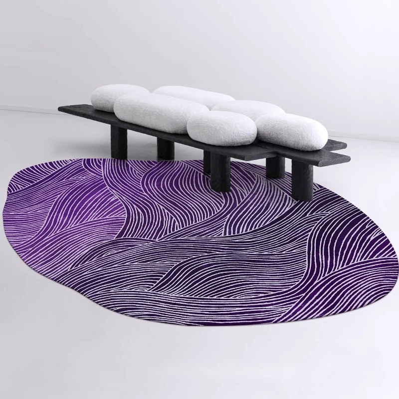 Irregular Shapes Carpets for Living Room Fluffy Soft Lounge Mat Home Thick Washable Rug Modern Style Bedroom Decor Plush Carpet