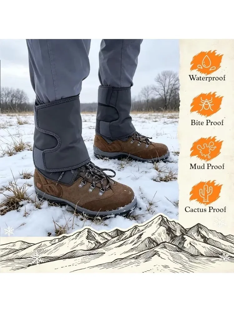 Vielseitige Knöchelgamaschen, wasserdichte, winddichte und schneefeste Stiefelgamaschen, insektenresistente Knöchelabdeckung für Wanderungen und Trekking.