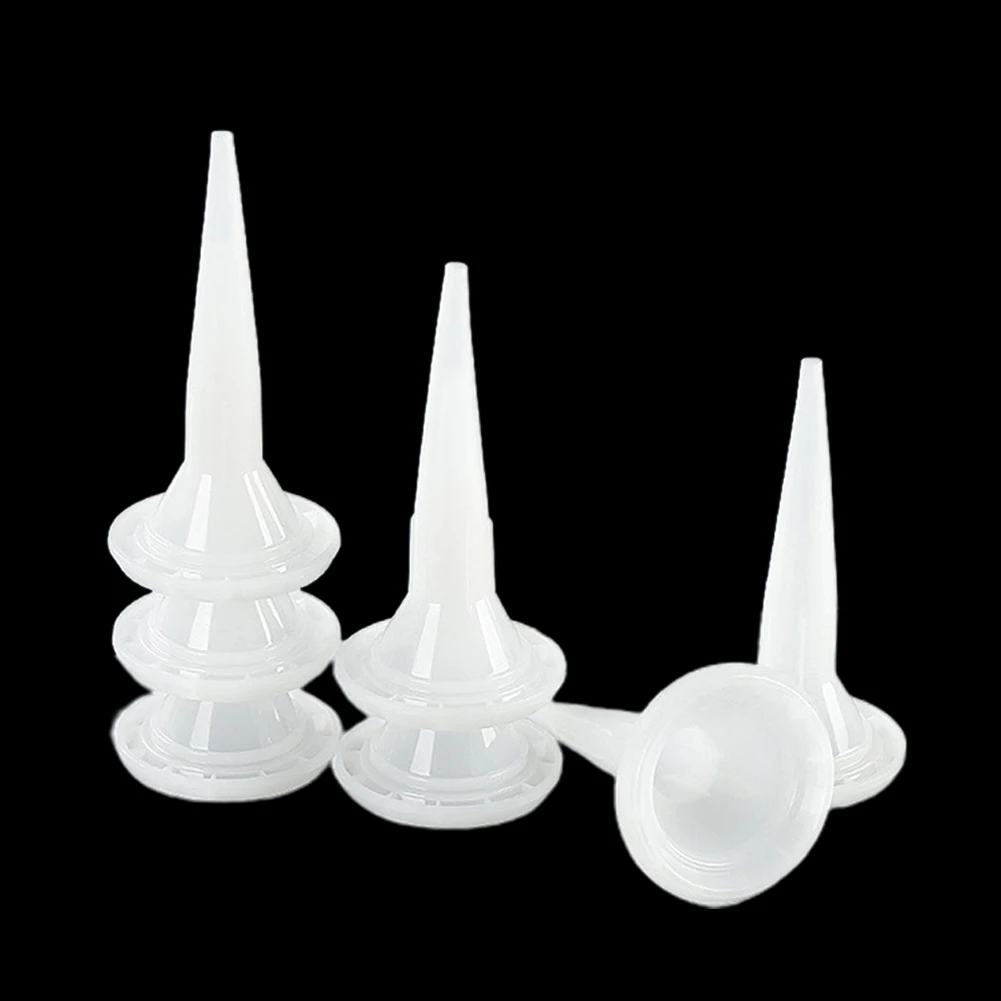 10pcs ugelli per pistola per calafataggio ugello per colla strutturale in plastica punta per colla universale sostituzione della bocca sigillante punte per calafataggio in Silicone