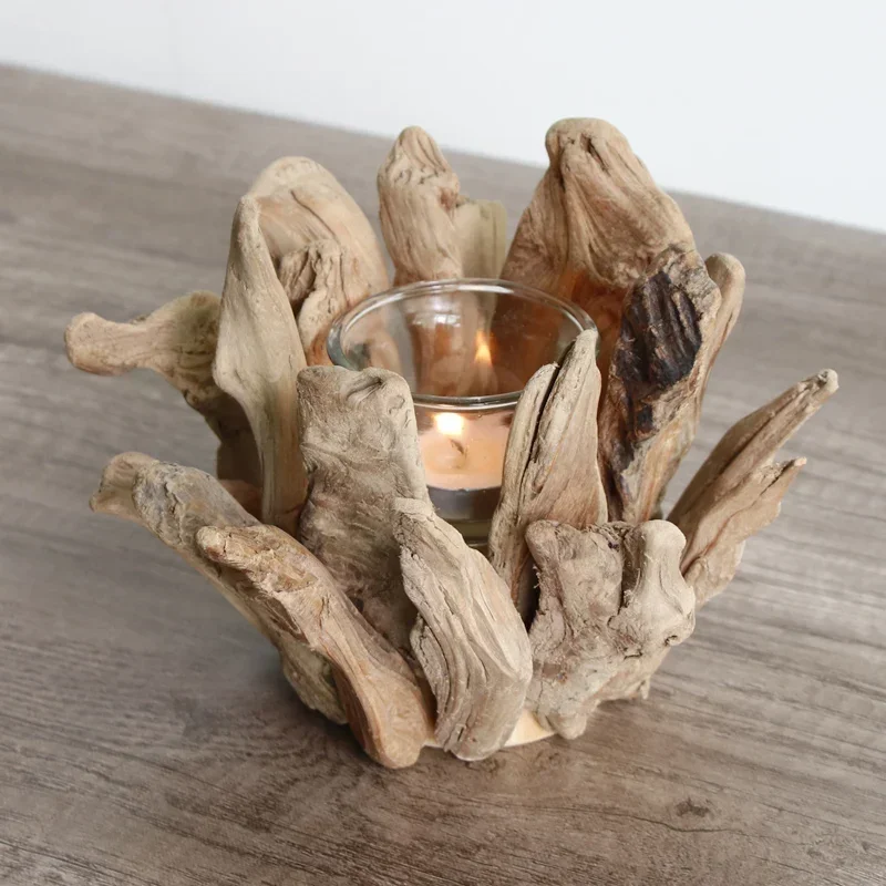 

Деревянные подсвечники в европейском стиле, подставки для свечей, аксессуары для романтического ужина при свечах, украшения для дома, маленькие декоративные элементы