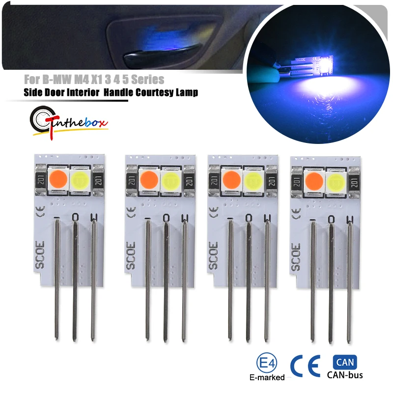 Upgraded Door Panel Ambient Lighting For BMW F30 F31 F34 F32 F33 F36 F10 F11 F07 F01 F02 X1 M4 LED Door Handle Atmosphere Lights