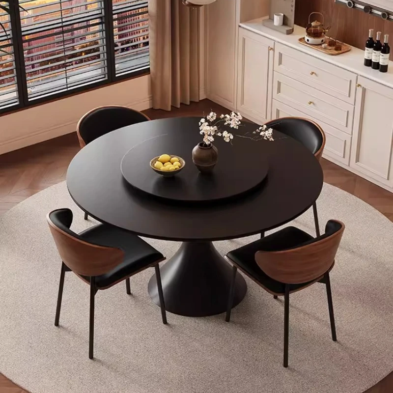 Round Luxury Dining Table Restaurant Designer Lounge Mid Century Dining Table Coffee Nordic Mesas De Comedor Kitchen Furniture
