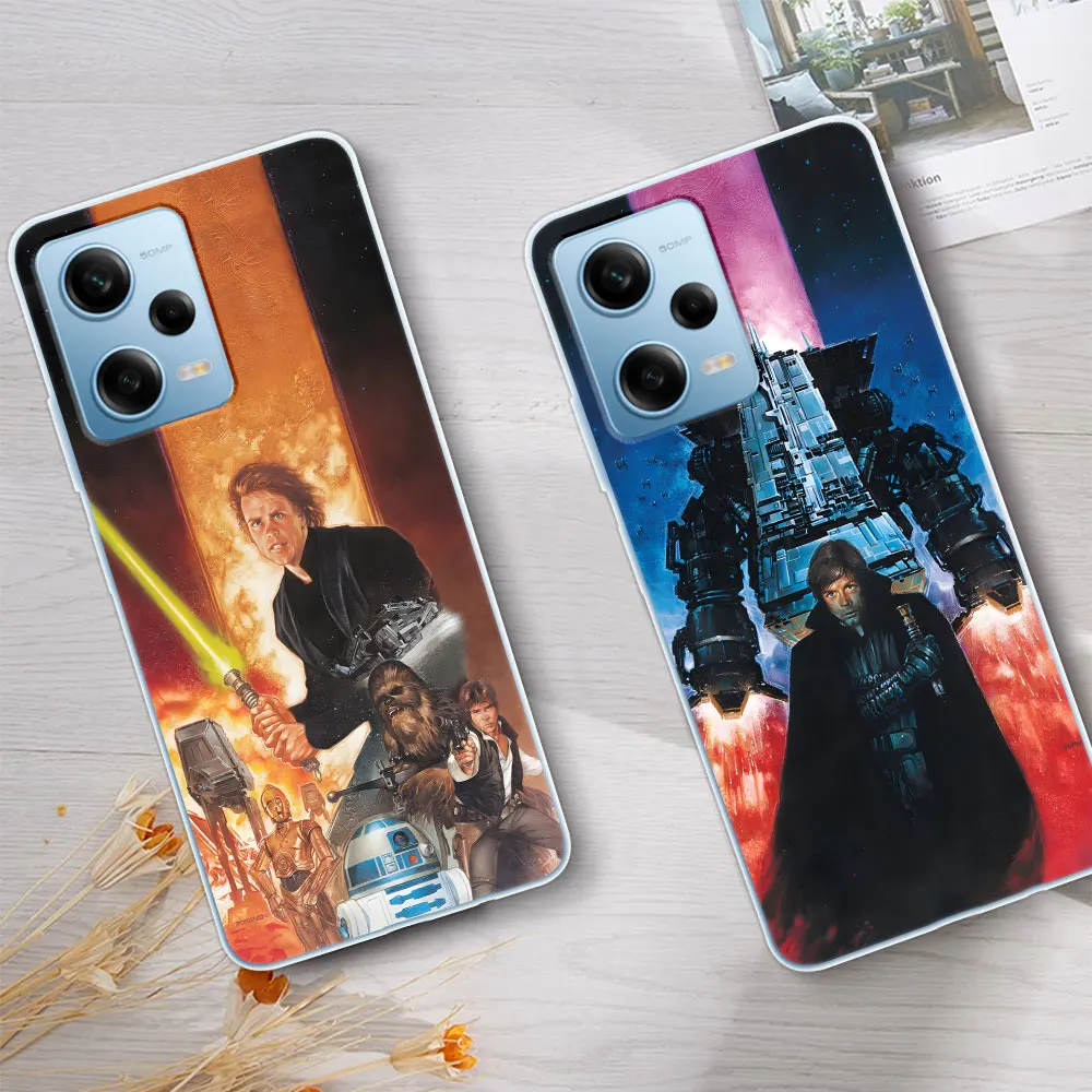 Anakin Darth Vader Luke Skywalker Case for Xiaomi Redmi Note 9 10 8 10S 11 11S 12 12S 9S 11T 13 Pro Plus TPU Soft Phone Cover