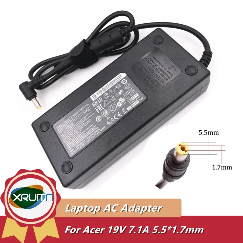 

19V 7.1A AC Adapter KP.13503.007 PA-1131-16 Laptop Charger for Acer Aspire V5-591 V5-591G Nitro 5 Spin NP515-51 A715-71G-77HX