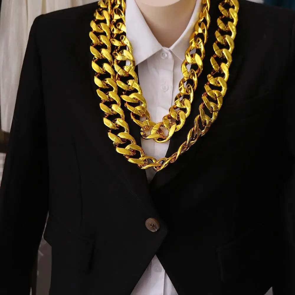 Performance Props DIY Waist Chain Hip-pop Punk Thick Chain Necklace Sweater Chain Fashion Jewelry Men Exaggerated Necklace