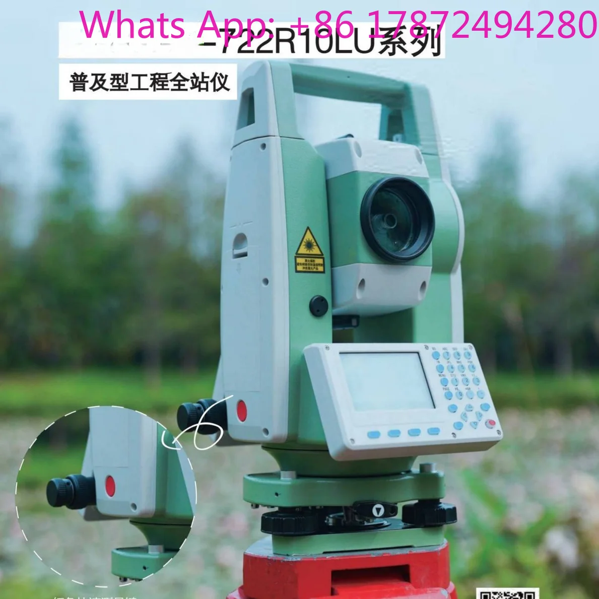High Precision STS722R10U Total Station, 1000m Engineering Measuring Tool with Prism ARC5 for Inspection