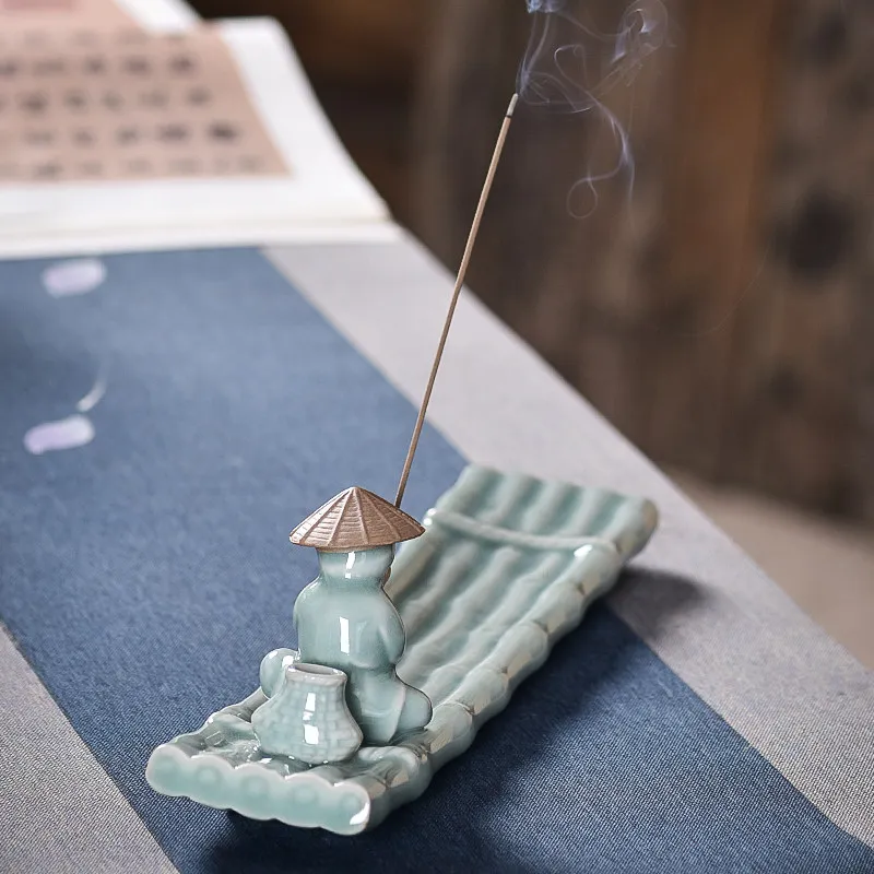Home Interior Incense Burner Ceramic Design Fashionable Incense Burner Modern Luxury Quemador De Incienso Ceramic Decoration