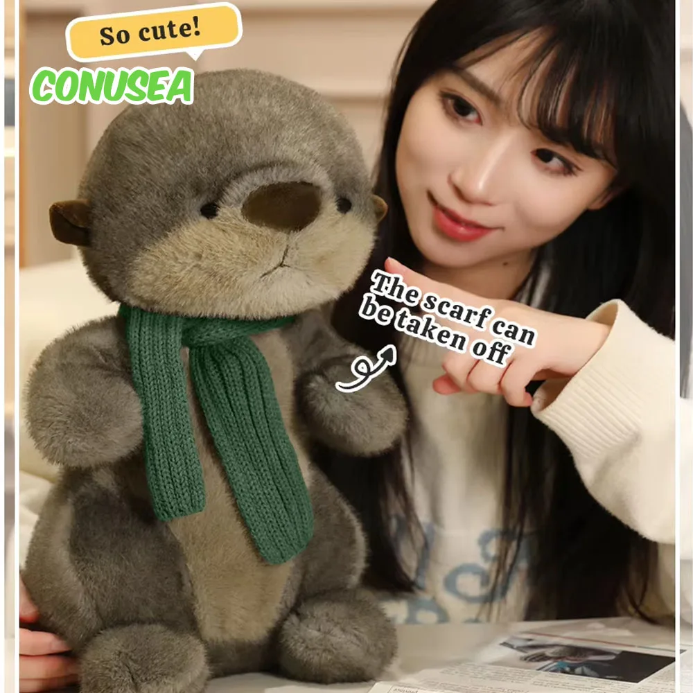 

Otter Plush Toys Cute Plushies Room Decor 26/40Cm Stuffed Animals Cushion Pillows Kids New Year Christmas Gifts Toys for Girl