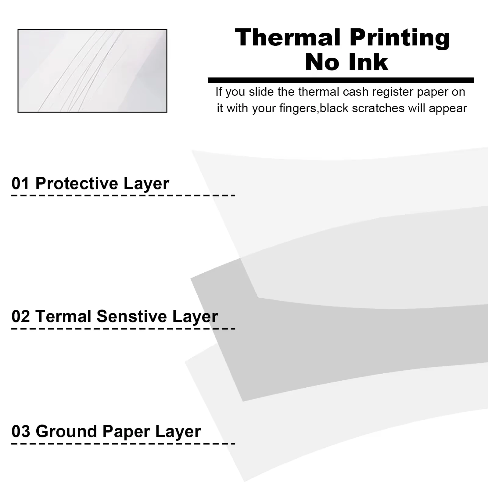 لفات نقاط البيع الحرارية مقاس 57 × 40 مم - ورق إيصالات سريع الطباعة، متوافق مع معظم أطراف بطاقات الائتمان #4