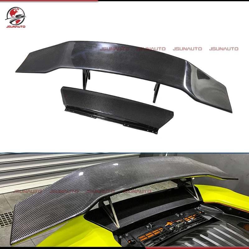 

For Lamborghini Huracan EVO Carbon Fiber Rear Spoiler Forged Carbon Fiber Exterior Modify High Trunk Wing Tail Racing Car Part