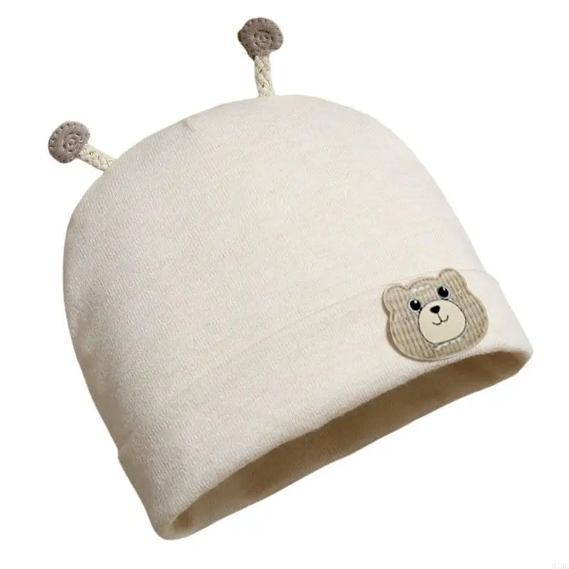 97BE Lovely Baby Hat 2-Layer Breathable Newborns Fetal Caps Fashionable Bonnet Comfortable Headwear for 0 to 3 Month Infant