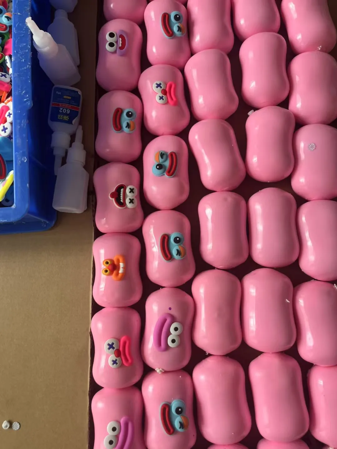 Cartoon Face Block Squishy Fidget Toy, Portable Stress Squeeze Toy