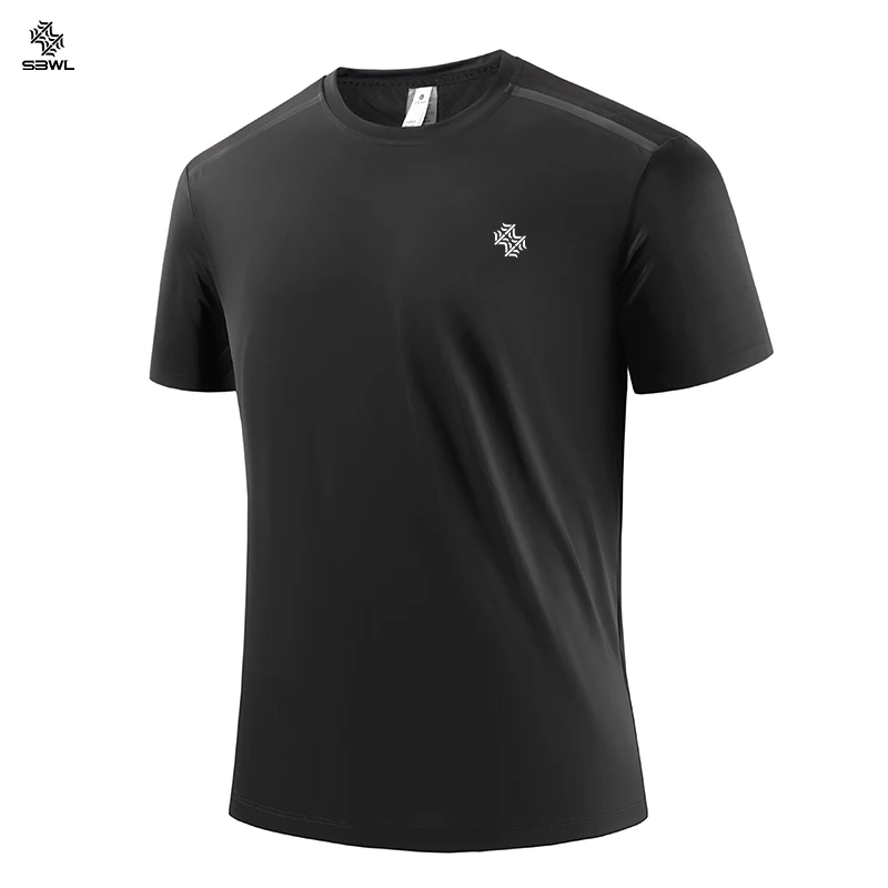 SBWL 2026 Summer Men's New High Quality Outdoor Fitness Running Breathable T-Shirt Fashion Light Fast Dry Short Sleeve Tops