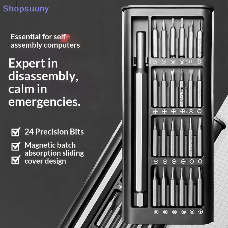 [SU]25-in-1 Mini Screwdriver Set Flathead And Crosshead Small Screwdrivers For Electronics Precision Repair Tools[SU]