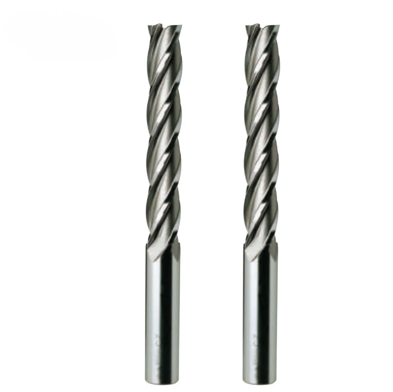 

High speed steel taper milling cutter E2750 four edge lengthened flat bottom end mill numerical control tool