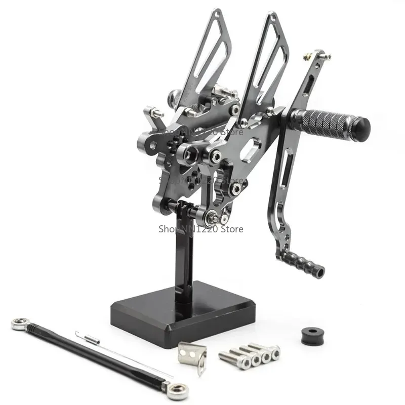 ل YZFR6 YZF-R6 YZF R6 2006 2007 2008 - 2022 CNC الألومنيوم دراجة نارية قابل للتعديل Rearset Footpeg القدم الوتد الخلفية مجموعة دواسة