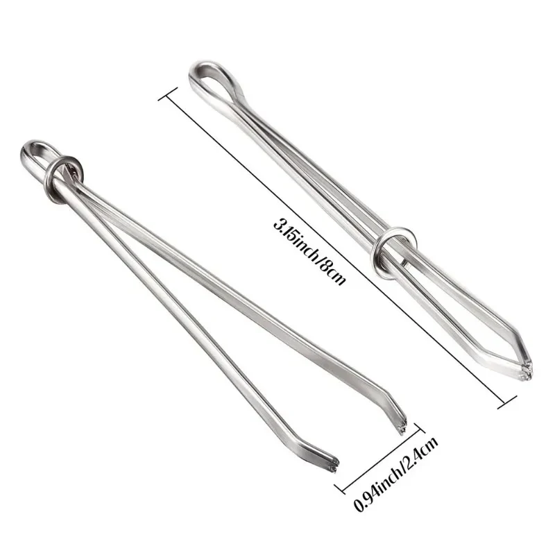 1/2/3/4/5/6Pcs Stainless Steel Garment Clips DIY Sewing Tool Elastic Band Tape Punch Cross Stitch Threader Wearable Clamp
