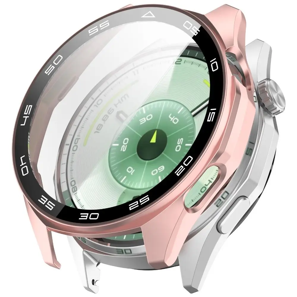 Tempered PC Protective Case Full Coverage with Scale Screen Protector 41/46MM Anti-Scratch Cover Shell for Huawei Watch GT 6