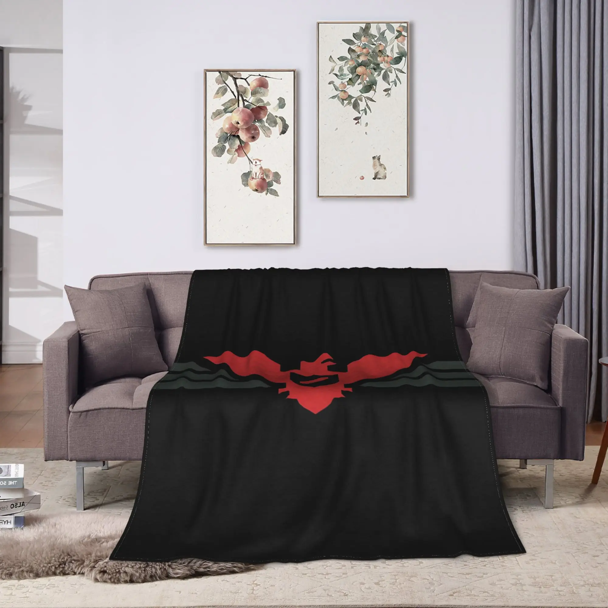 Soft Warm Blanket Decorative Arstotzka Flag Throw Blanket  Flannel Bedspread For Couch Chair Sofa Bed Fashion Sofa Bed Cover