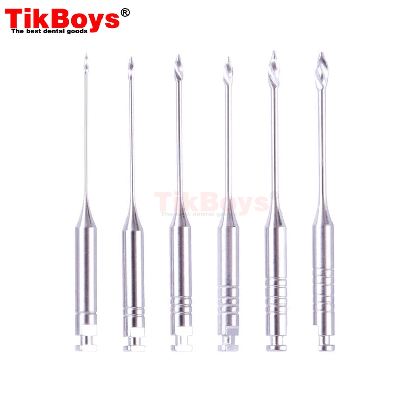 4Pcs/Box 1#-6# Dental Drills Fiber Post Engine Stainless Steel Drill Endodontic Root Canal Files Instrument Dentistry Lab Endo