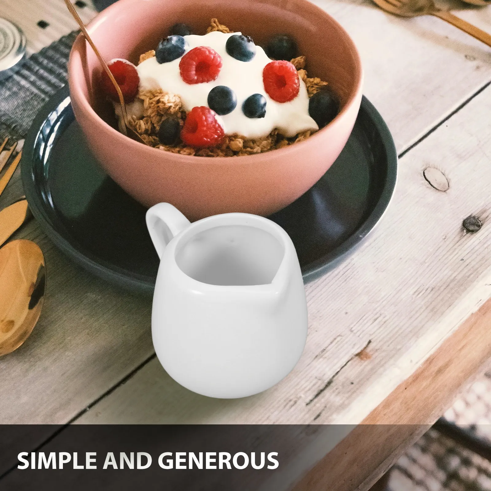 4Pcs Ceramic Sauce Jugs Set Food Grade Mini Milk Jug Drip-Free Spout Comfort Grip Handle Creative Chic Kitchen Storage Container