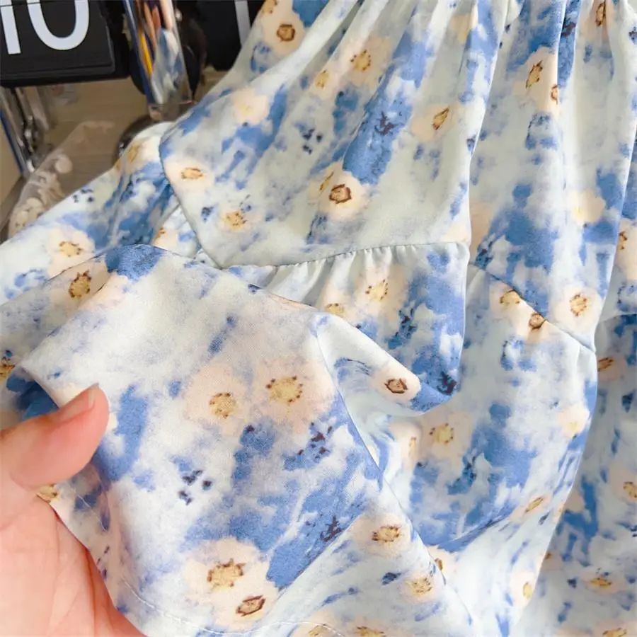 فستان بناتي صيفي جديد لعام 2025 فستان أميرة مزين بالزهور مطبوع بالكامل لـ 2 3 4 5 6 8 سنوات فستان للإجازات الترفيهي للفتيات #6