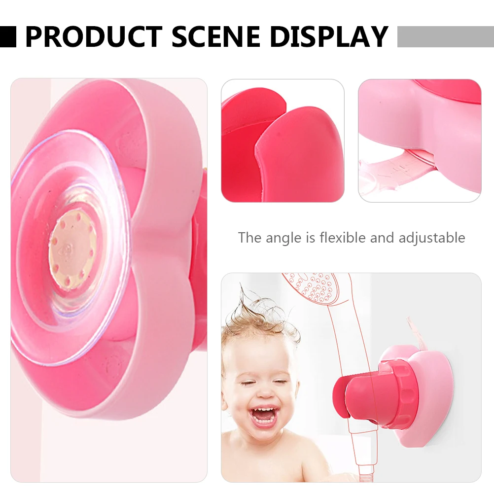 

1pc Adjustable Shower Head Bracket Strong Load Bearing Wall Mount Suction Cup Bath Bathtub Reusable Bathroom Accessory Stand For