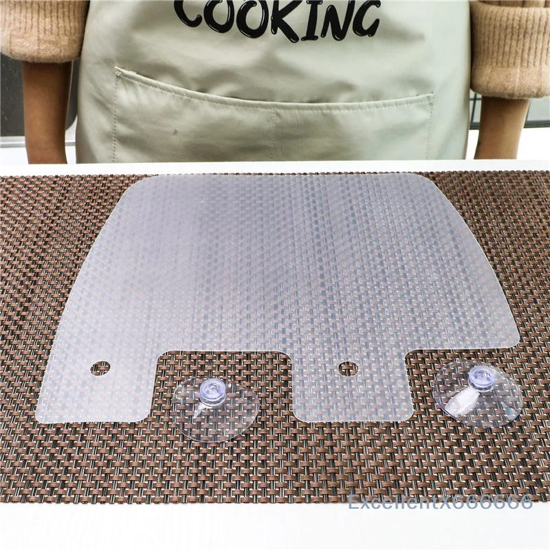 Kitchen Sink Splash Guard Reusable Waterproof Oil Resistant Shield with Suction Cups for Low Cost Kitchen Maintenance