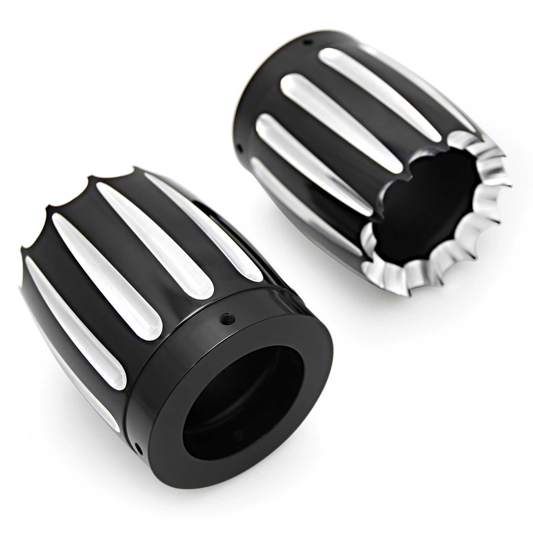 

Motorcycles 4 '' Exhaust Muffler Tips End Pipes Slotted For Harley Bagger Touring Road King Street Electra Glide 1986-2016