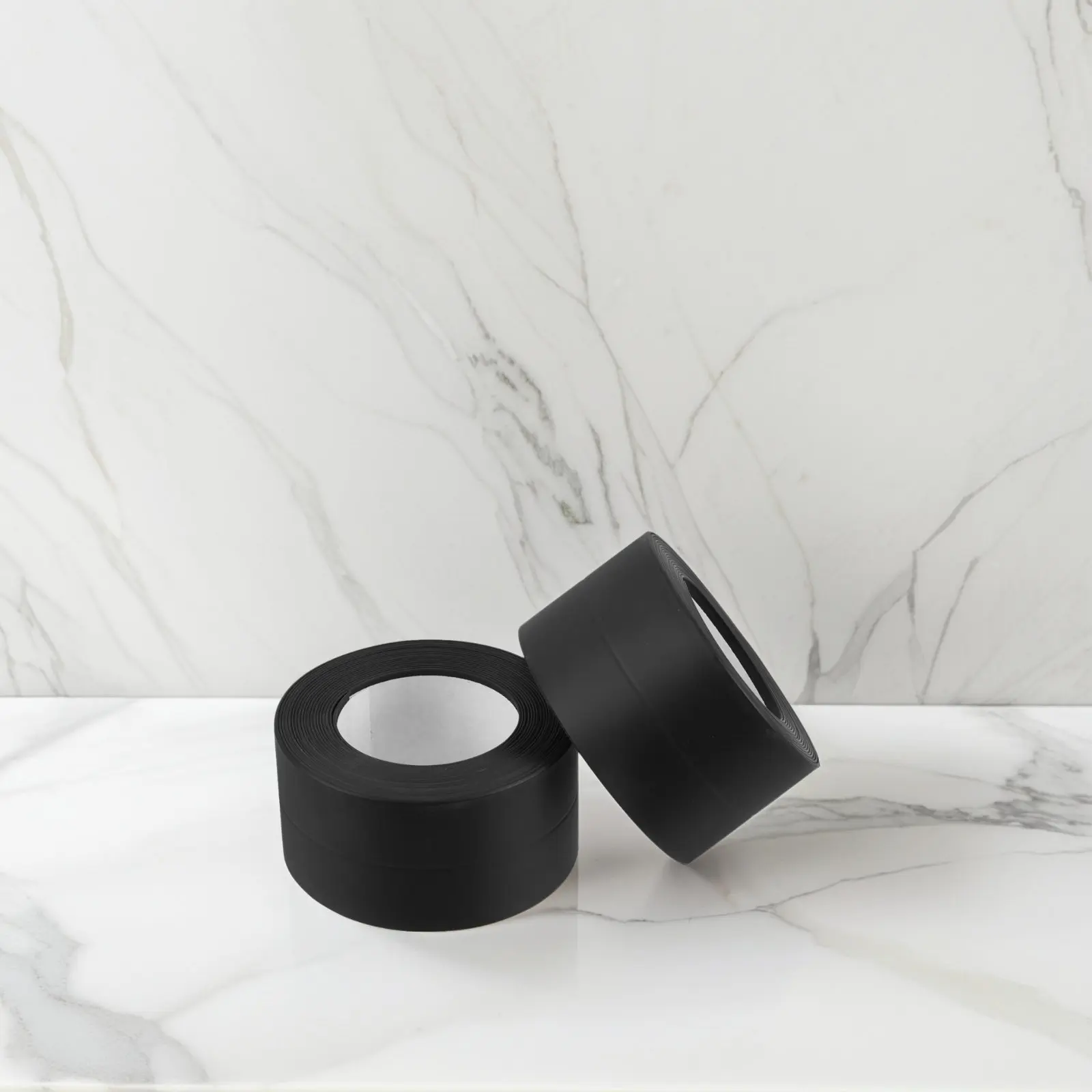 2Pcs Waterproof Black Self-adhesive Peel And Stick Caulk Tape For Kitchen Sink Edge New Home Decor Strip PVC Seal