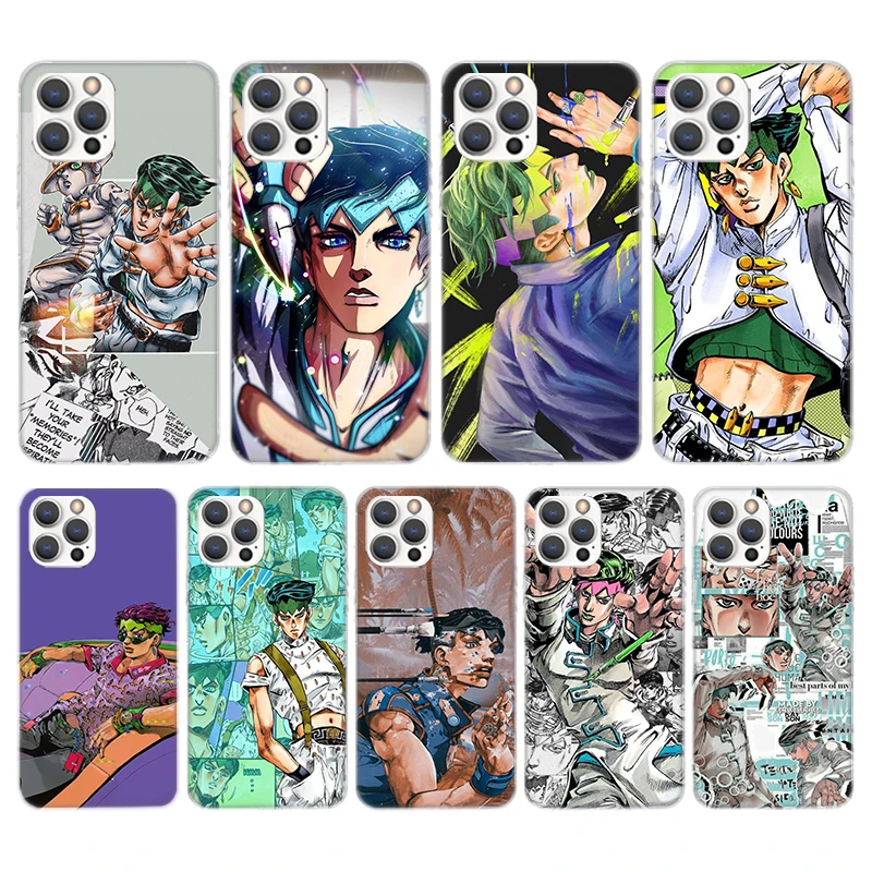 JoJo's Bizarre Adventure Rohan Kishibe Silicon Phone Case for Apple iPhone 16 15 Pro Max 14 11 13 Plus 12 Mini 7 8 + X XS SE 16P