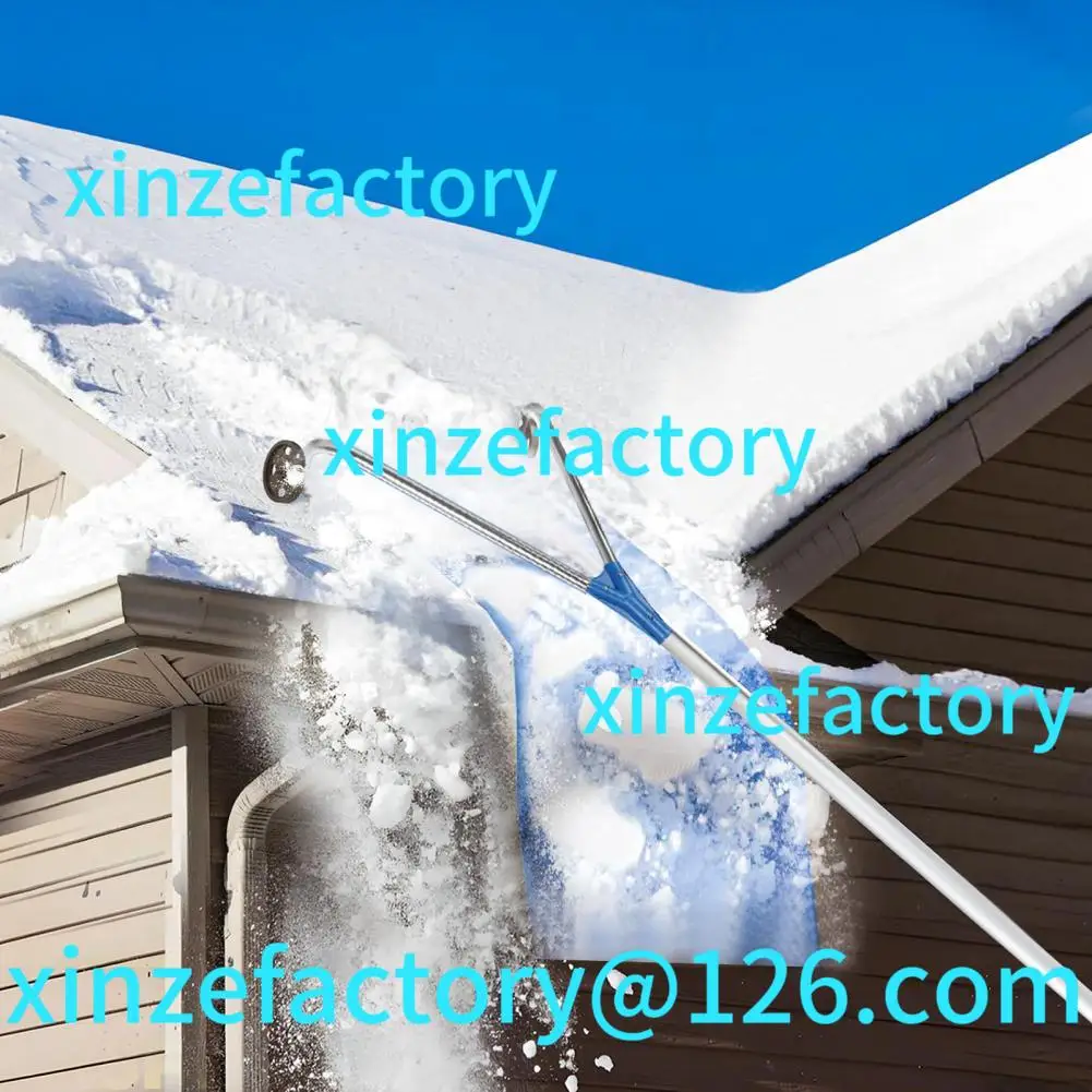 Customizable Râteau de toit à neige extensible en métal avec coussinets coulissants