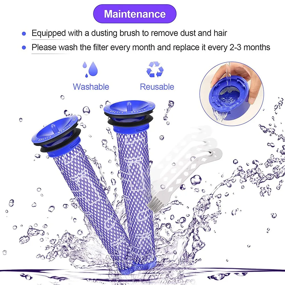 مجموعة فلاتر بديلة لملحقات المكنسة الكهربائية Dyson V7 V8، تحل محل رقم الجزء 965661 -01 967478 -01