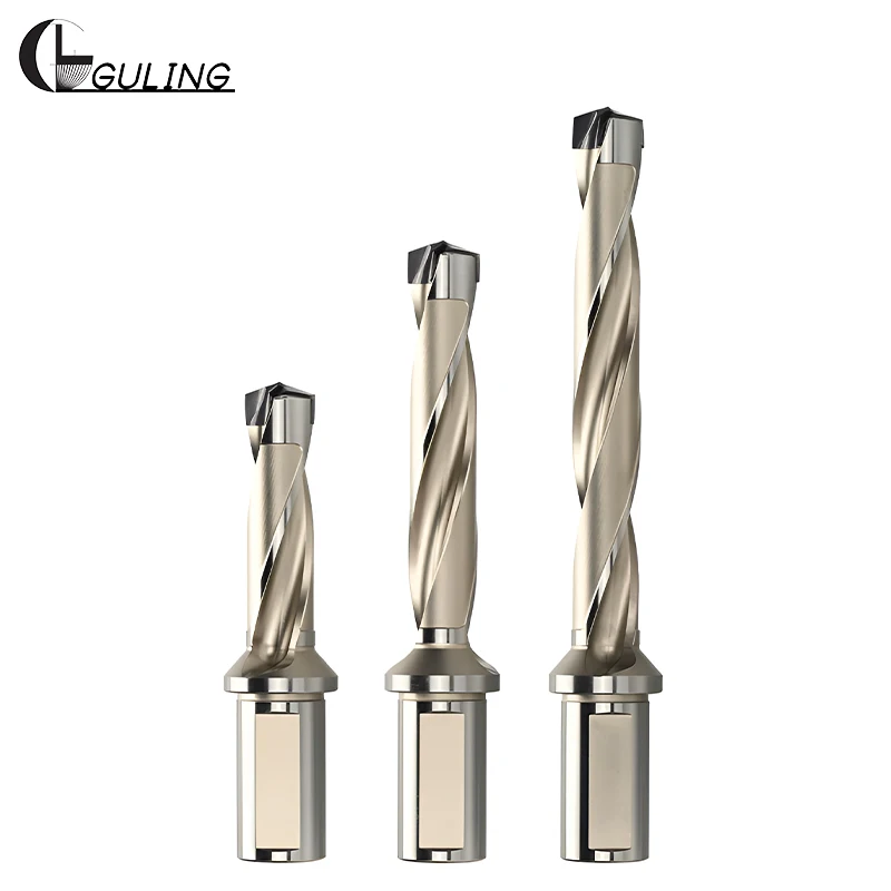 

GULING 1PCS KS Crown Drill Back Pull Type Diameter 21.0-40.0mm 1.5D/3D/5D Internal Cooling Carbide Bit Standard Indexable Drill
