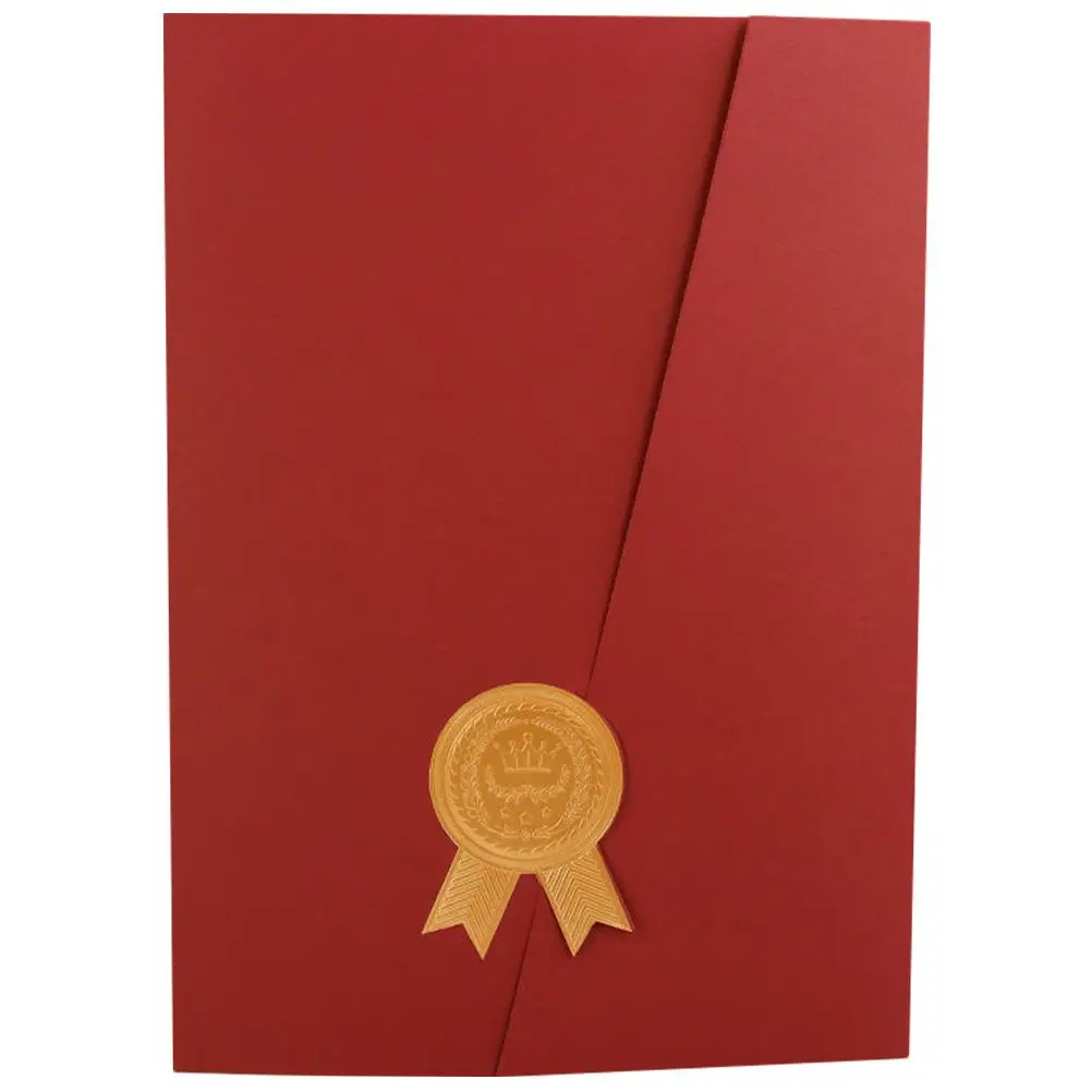 Certificado de honra Shell Award Frame Document Paper Cover Poster Board Protector Diploma Holder