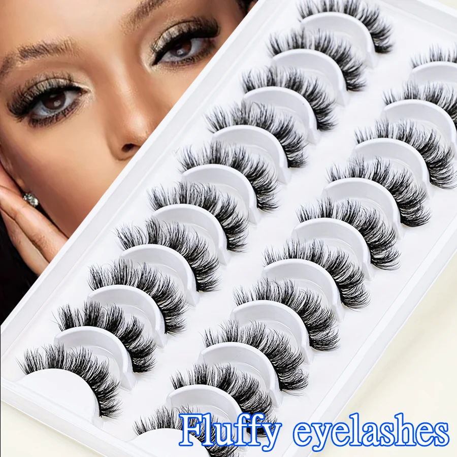 3D Mink Lashes Faux Mink Soft Fluffy Lash Full Thick Wispy Eyelash Dramatic False Eyelashes Makeup