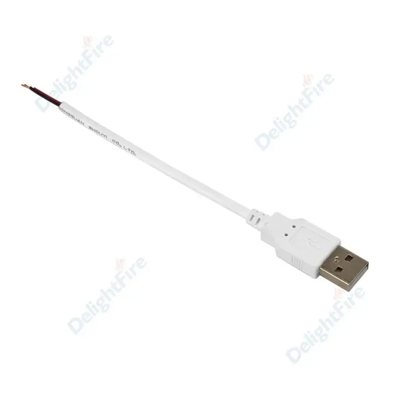 1/5/10 Stück Pigtail-USB-Kabel 2-polig 22AWG Verlängerungskabel DIY-Pigtail-Kabel für kleine Lüfter, elektronische DIY-Kopfhörer, Maus, LED-Streifen – Detail 9